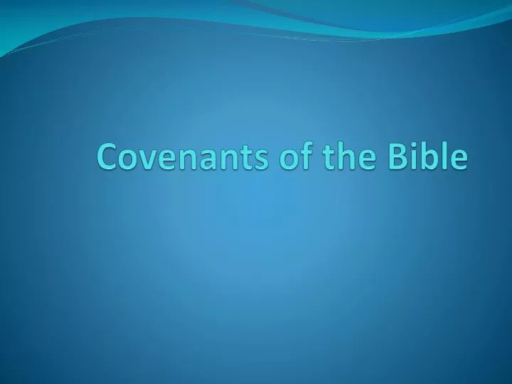 covenants of the bible
