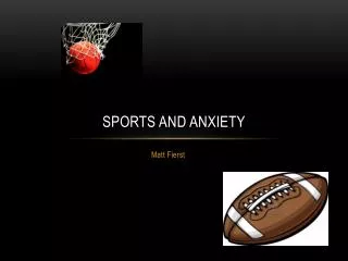 Sports and anxiety