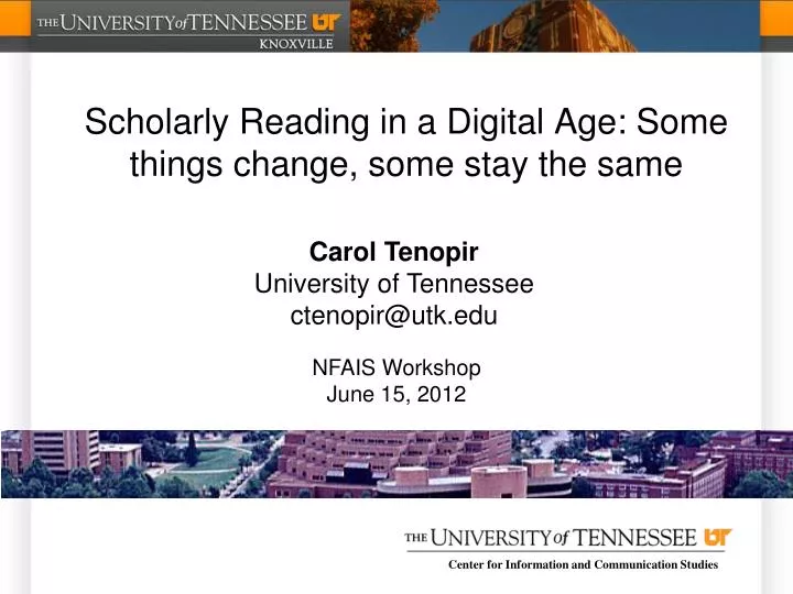 scholarly reading in a digital age some things change some stay the same