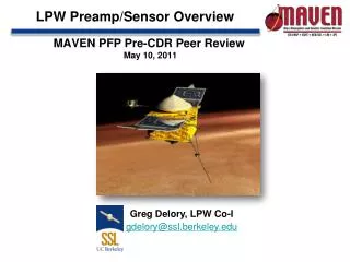 LPW Preamp/Sensor Overview