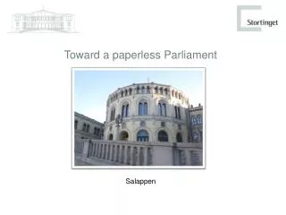 Toward a paperless Parliament