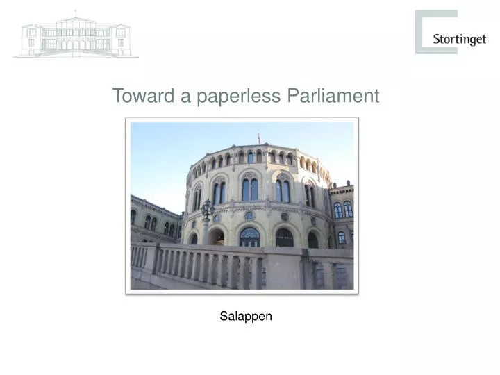 toward a paperless parliament