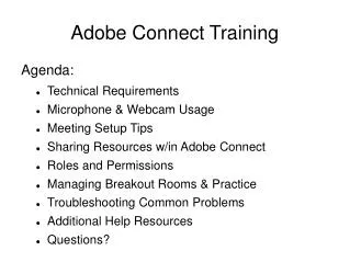 Adobe Connect Training