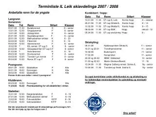 terminliste il leik skiavdelinga 2007 2008