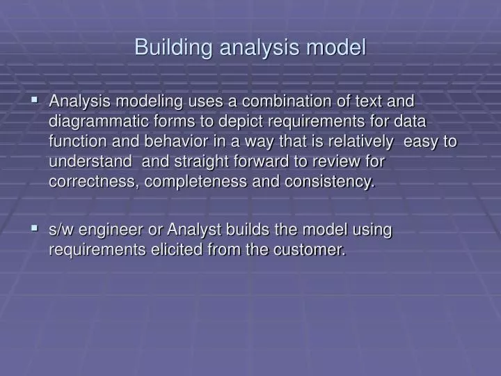 building analysis model