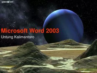 microsoft word 2003