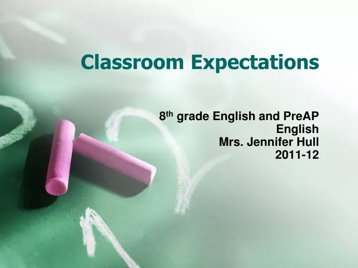 classroom expectations