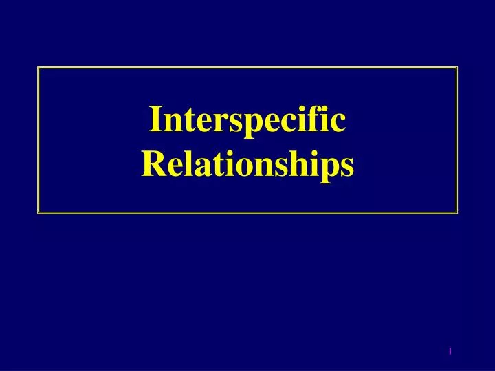 interspecific relationships