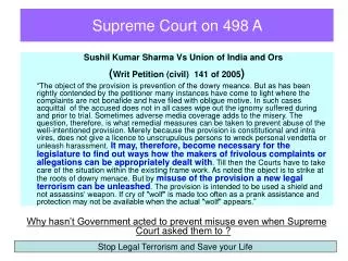 Supreme Court on 498 A