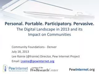 Community Foundations - Denver July 18, 2013