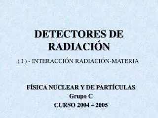 detectores de radiaci n