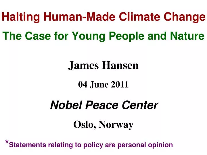 halting human made climate change