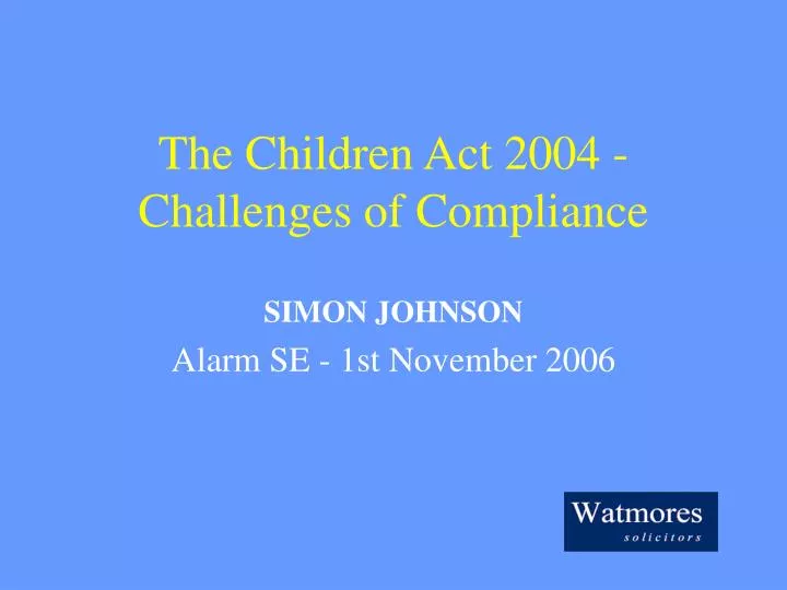 the children act 2004 challenges of compliance