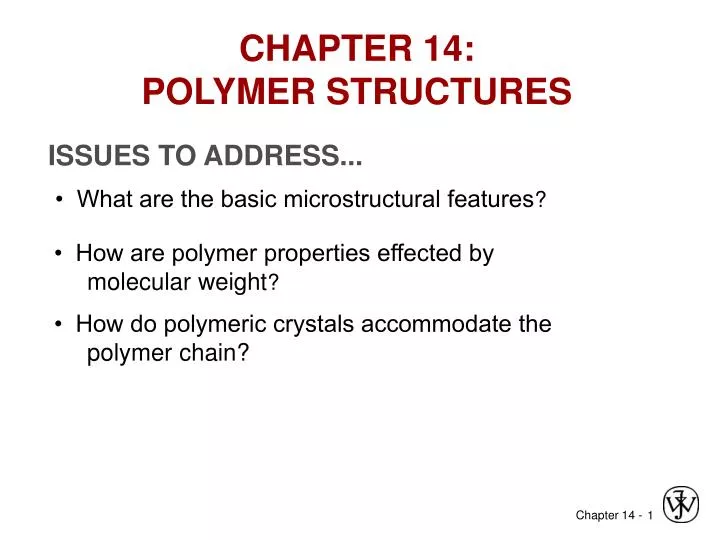 chapter 14 polymer structures