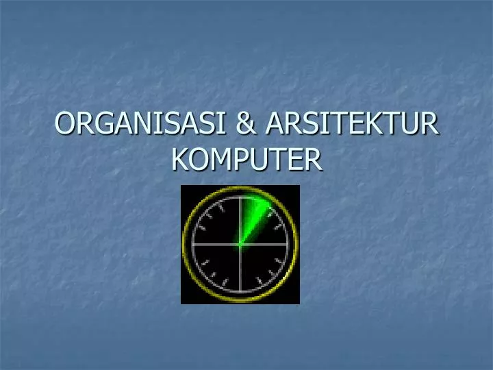 organisasi arsitektur komputer