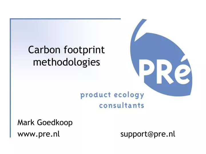 carbon footprint methodologies