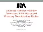 Advanced Roles for Pharmacy Technicians: PPMI Update and Pharmacy Technician Law Review - slide 1