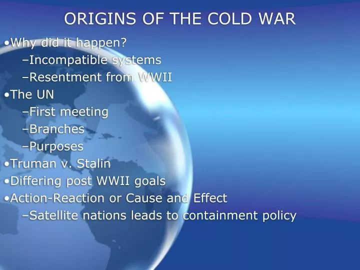 origins of the cold war