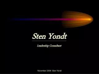 Sten Yondt Leadership Consultant
