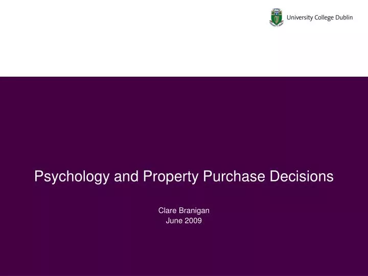 psychology and property purchase decisions
