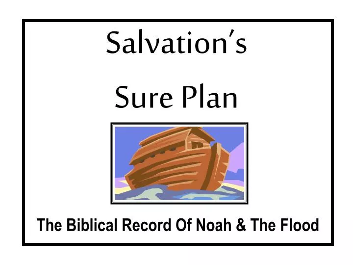 salvation s sure plan