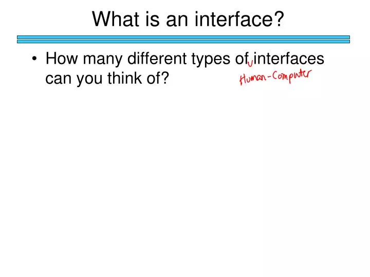 what is an interface