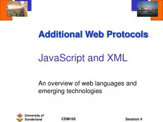 Additional Web Protocols