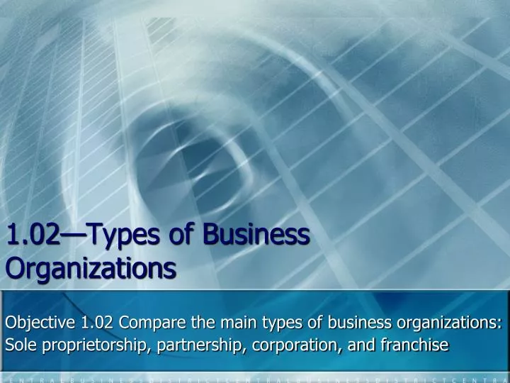 1 02 types of business organizations