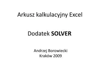 arkusz kalkulacyjny excel