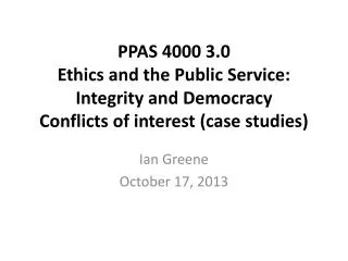 Ian Greene October 17, 2013
