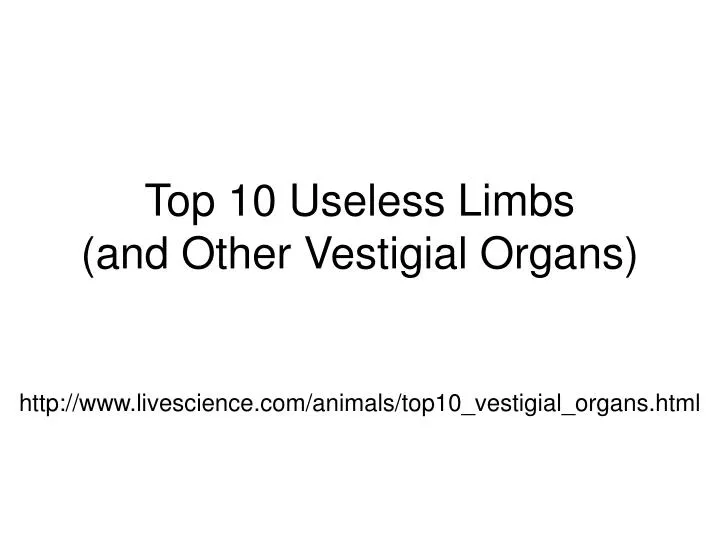 top 10 useless limbs and other vestigial organs