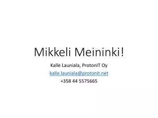 mikkeli meininki