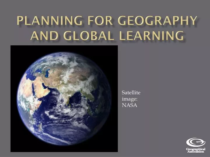 planning for geography and global learning