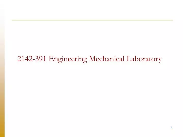 2142 391 engineering mechanical laboratory