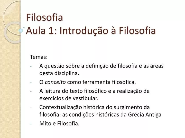 filosofia aula 1 introdu o filosofia