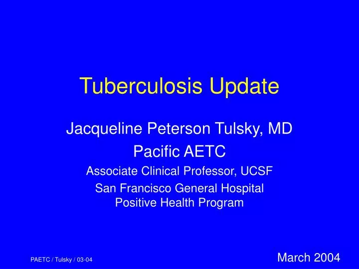 tuberculosis update