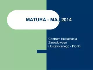 matura maj 2014