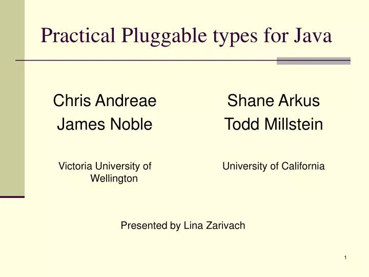 practical pluggable types for java