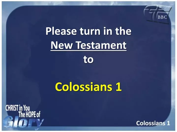 please turn in the new testament to