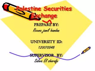 Palestine Securities Exchange