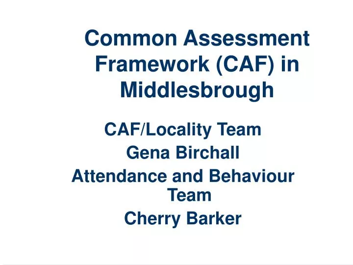 common assessment framework caf in middlesbrough