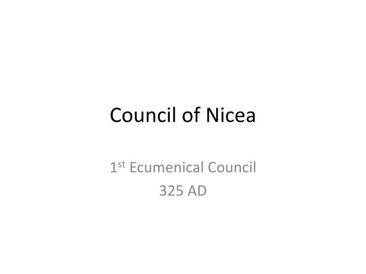 council of nicea