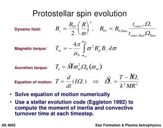 Protostellar spin evolution