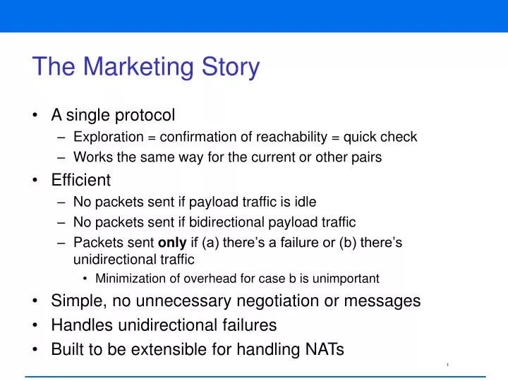 the marketing story