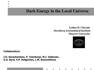 Dark Energy in the Local Universe