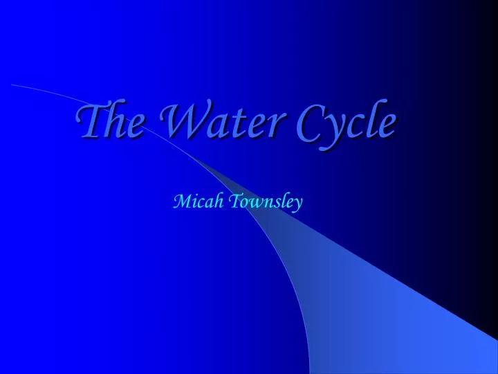 the water cycle