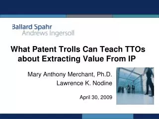 What Patent Trolls Can Teach TTOs about Extracting Value From IP