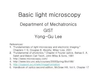 Basic light microscopy