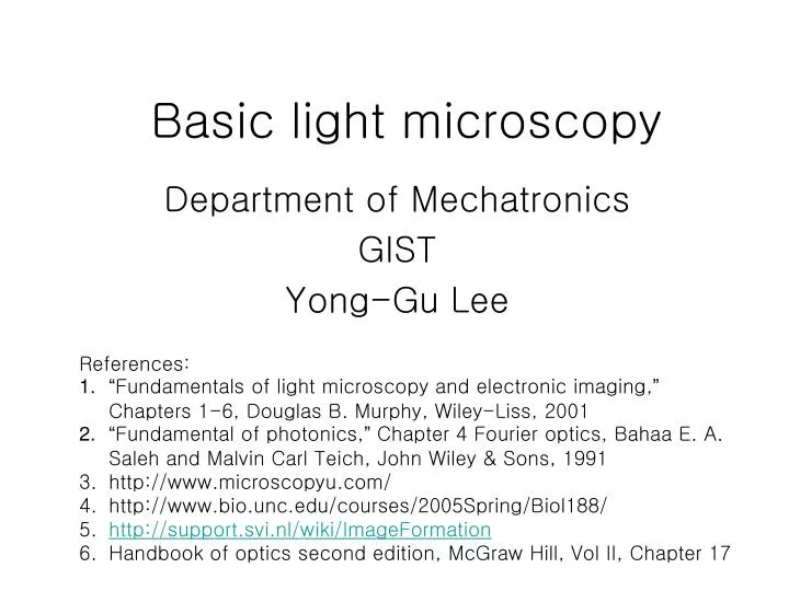 basic light microscopy