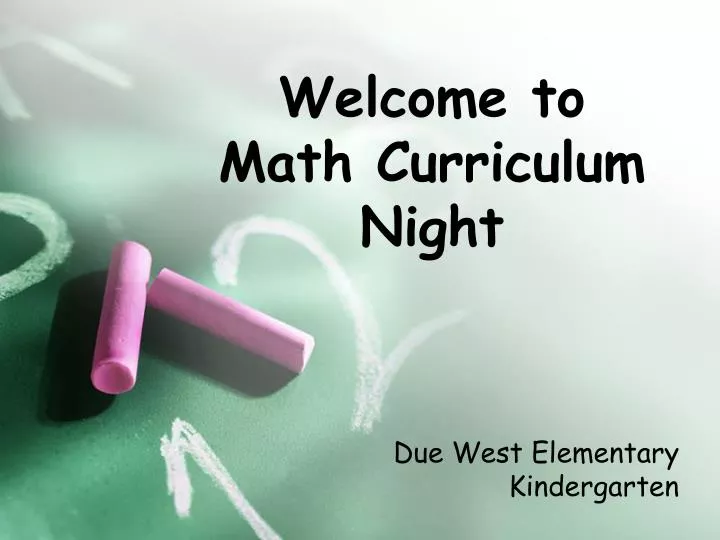 welcome to math curriculum night